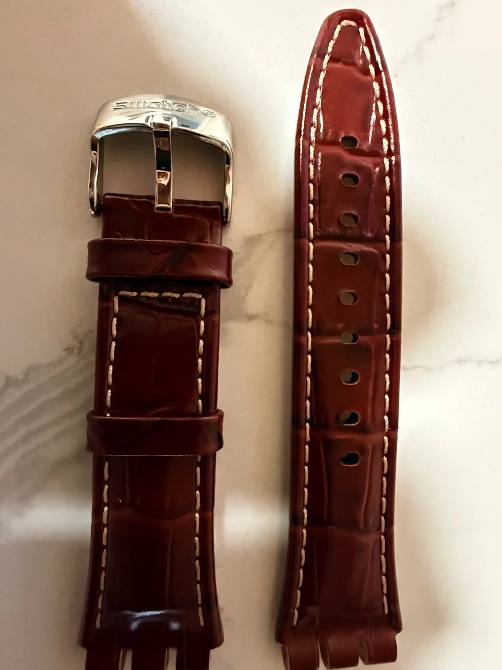 Swatch genuine leather